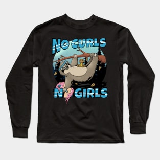 Slothful Gainz: Unleashing the Gym Sloth's Workout Journey Long Sleeve T-Shirt